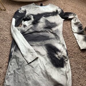 Elegant Black and Gray Dress